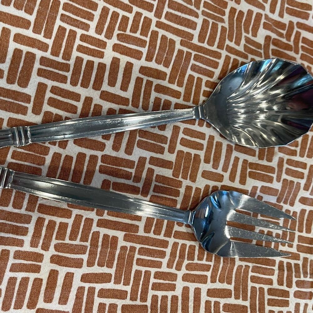 Farberware serving fork and spoon stainless steel - Picture 6 of 7